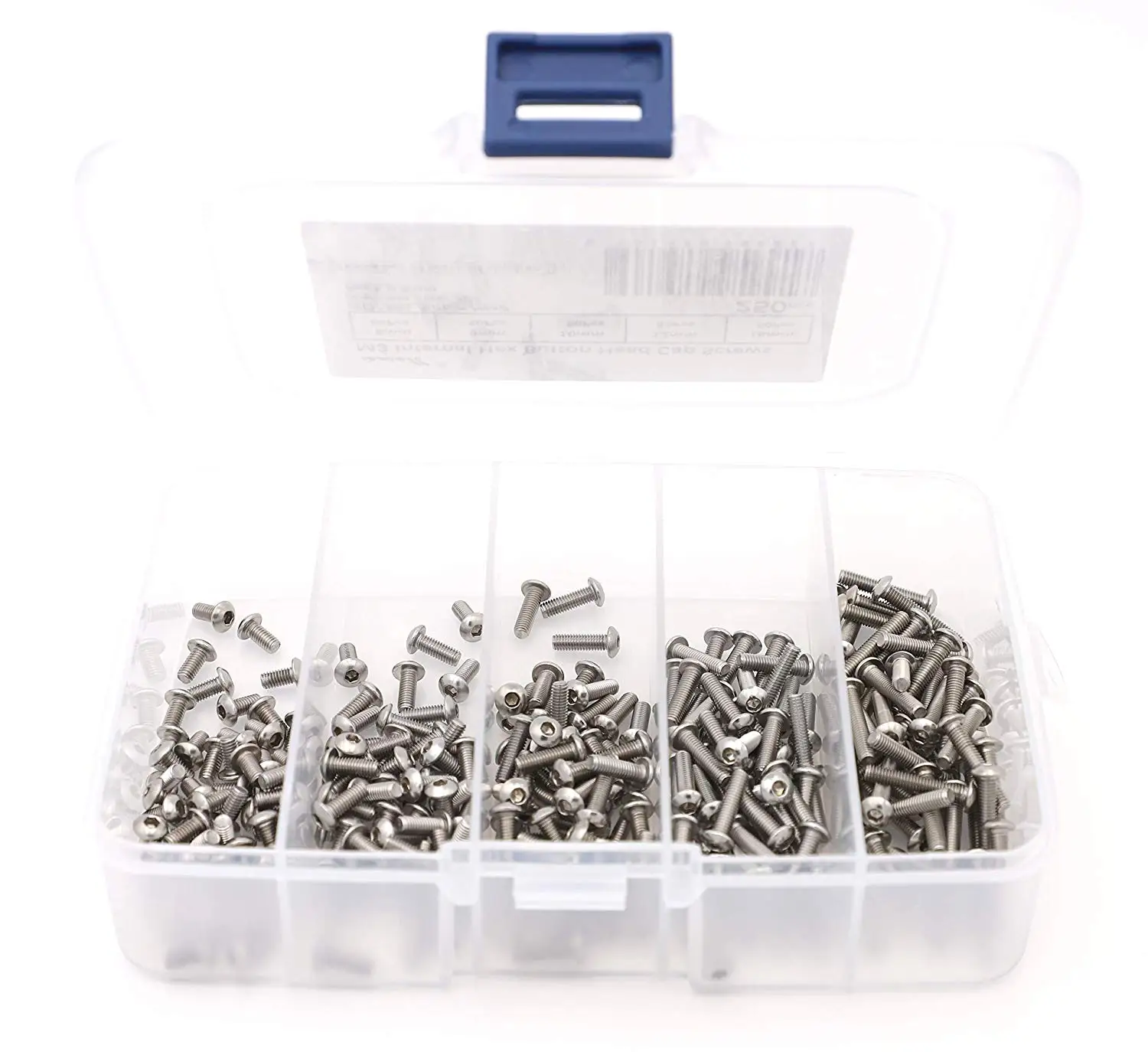 

Fullerkreg 250 Pcs M3 x 6mm/8mm/10mm/12mm/16mm Stainless Steel 304 Hex Socket Button Head Cap Screws Kit