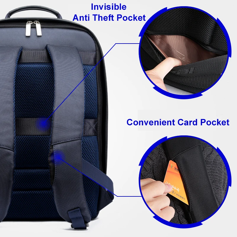  BOPAI USB Charge Backpack Men Leather for Travelling Fashion Cool School Backpack Bags for Boys Ant - 32825825620