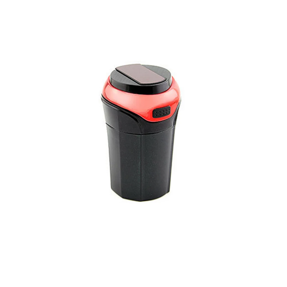 JINSERTA автомобильный Пепельница светодиодный прикуриватель 2 в 1 съемный дизайн электронные сигареты Зажигалка для курения держатель мешка для мусора чашка - Название цвета: Красный