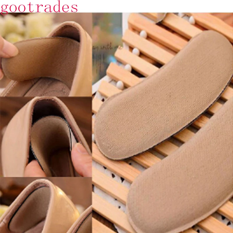 5 Pairs Soft Sticky Fabric Shoe Back Heel Inserts Insoles Pads Cushion