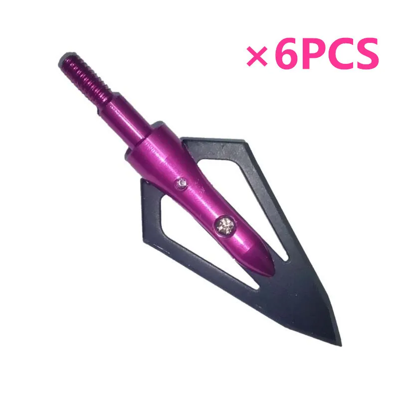 New Arrivals 6pcs/lot 100 Grain Steel Archery Hunting Broadhead for