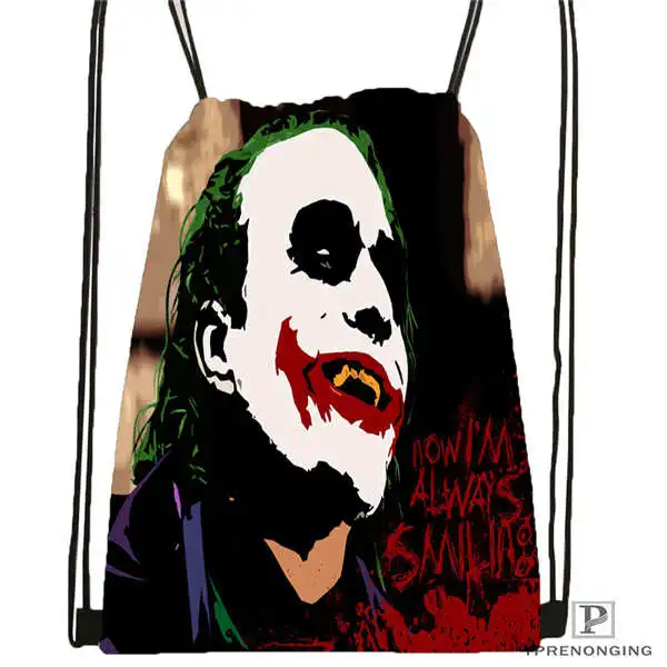 Custom Joker batman arkham 2 Drawstring Backpack Bag Cute Daypack Kids Satchel Black Back 31x40cm 2018612