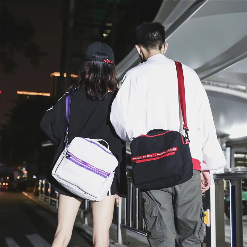 Menghuo CANVAS TOTE HANDBAG Women Messenger Bags Women's Multifunctional Travel Shoulder Crossbody Bag Letters Messenger BolsosSZDN3426