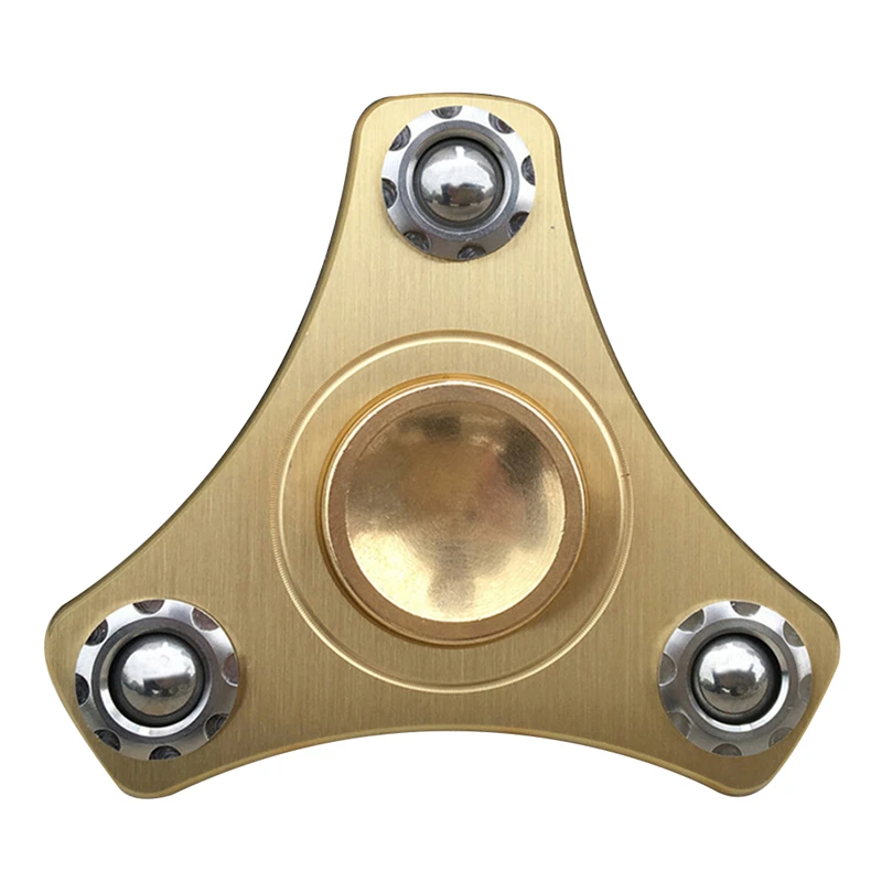 

Three-leaf Shaped Bronze Finger Spinner Anxiety Stress Relief Toys 2017 EDC Spinner Toys Hand Fidget For Autism and ADHD