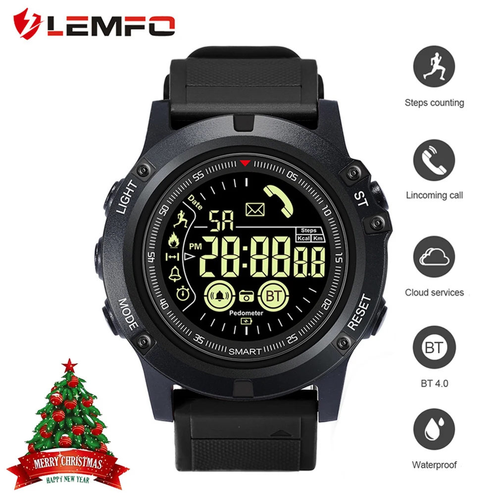

LEMFO EX17S Sport Smart Watch 50 Meters Professional IP 68 Waterproof Call SMS Messages Remind Pedometer Bluetooth Smartwatch