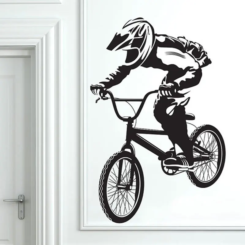BMX художественная Наклейка на стену наклейки для велосипеда мальчиков декор