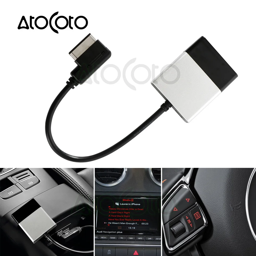 mmi bluetooth mercedes Audio Cable Bluetooth 5.0 AUX Music Interface Adapter Fits for Audi AMI MMI MDI 