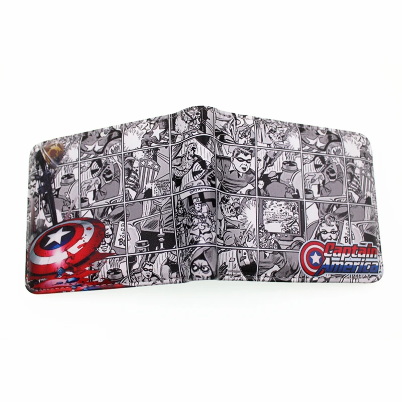 Кошельки с персонажами мультфильмов коллекция героев marvel Дэдпул Халк кошелек для денег flashman бумажник Spiderman для монет - Цвет: 22