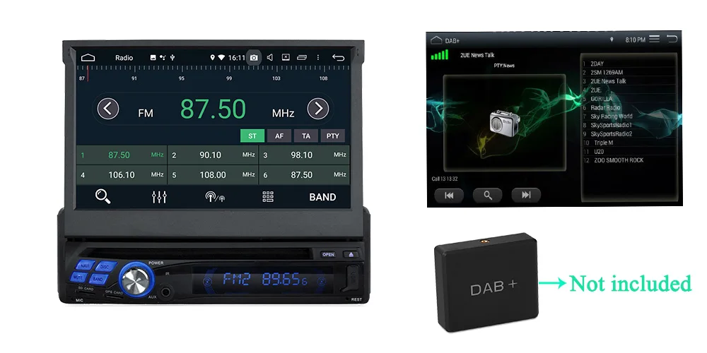 Excellent Belsee7 Inches universal Android 9.0 Car Radio Head Unit 1 Single Din Stereo Bluetooth Autoradio GPS Navigation No DVD Player 8