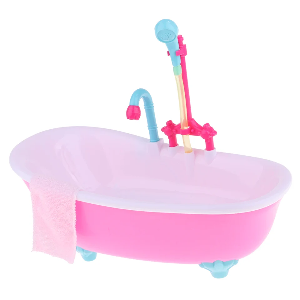 1//6 Dollhouse Miniatures Electric Bathtub Furniture Kids Pretend /_ SU