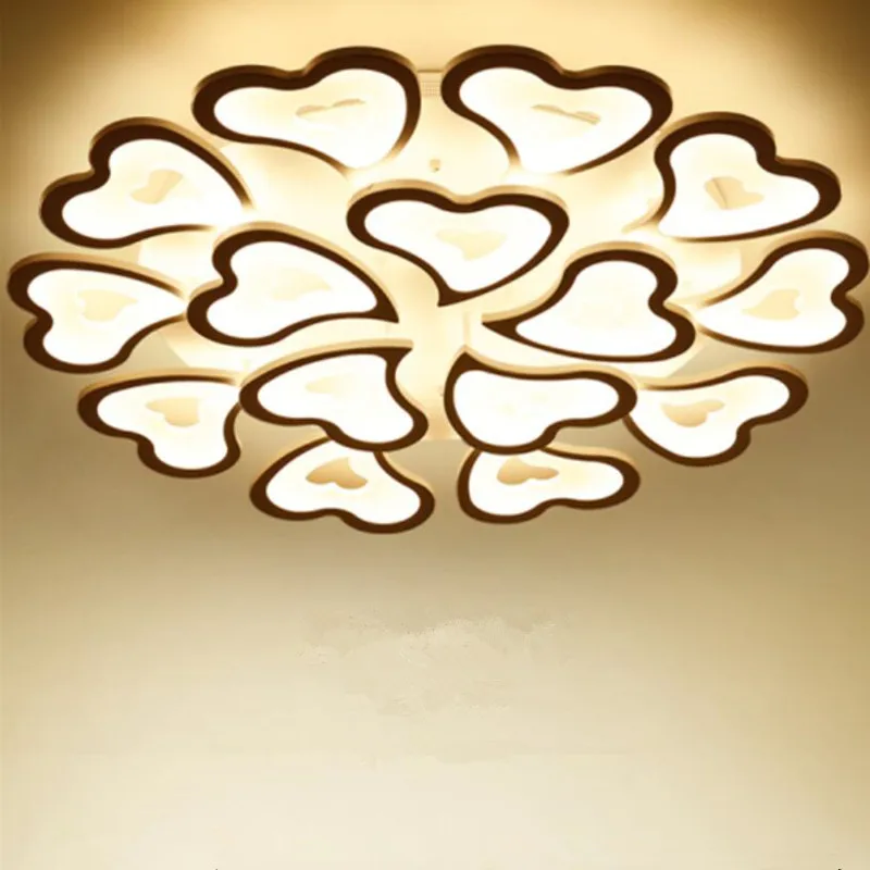 

Heart-shaped modern led ceiling lights for living room bedroom lamparas de techo free shipping 6