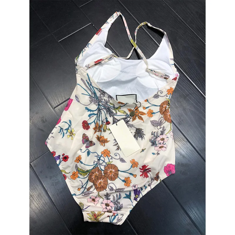 

2019 new summer print flower beach bodysuits for women backless sexy overalls designer jumpsuit