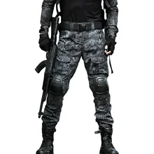 Équipement tactique, pantalon de Combat, pantalon de chasse, militaire, fret, pantalon de Camouflage Airsoft pour hommes avec genouillères, pantalon de l'armée américaine