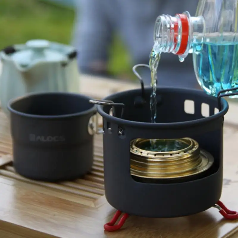 Portátil al aire libre Picnic Camping Copa plegable aleación de aluminio de alta calidad Camping Anti-scratch Anti-corrosión duradera uso