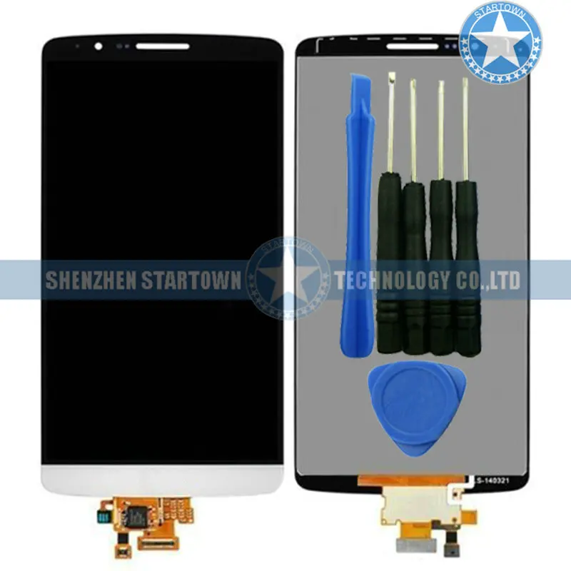 

White Replacement for LG G3 D850 D851 D855 VS985 LS990 LCD Display Digitizer Touch Screen Panel Assembly with tools
