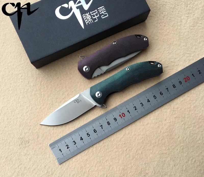 

CH 3504 New Product titanium handle AUS-8 blade Outdoor Flipper folding knife camping hunting pocket fruit knives EDC tool