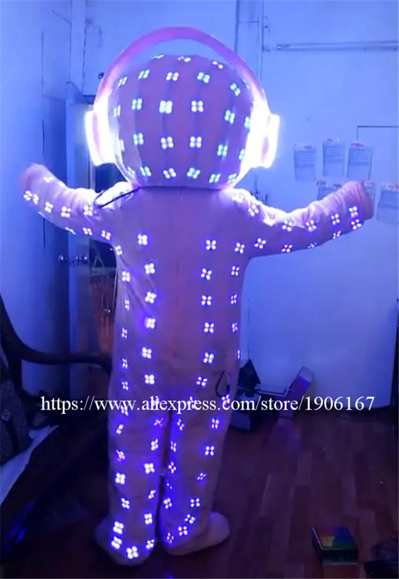 Красочные RGB светодиодные костюмы большая голова кукла Бальное танцевальное шоу