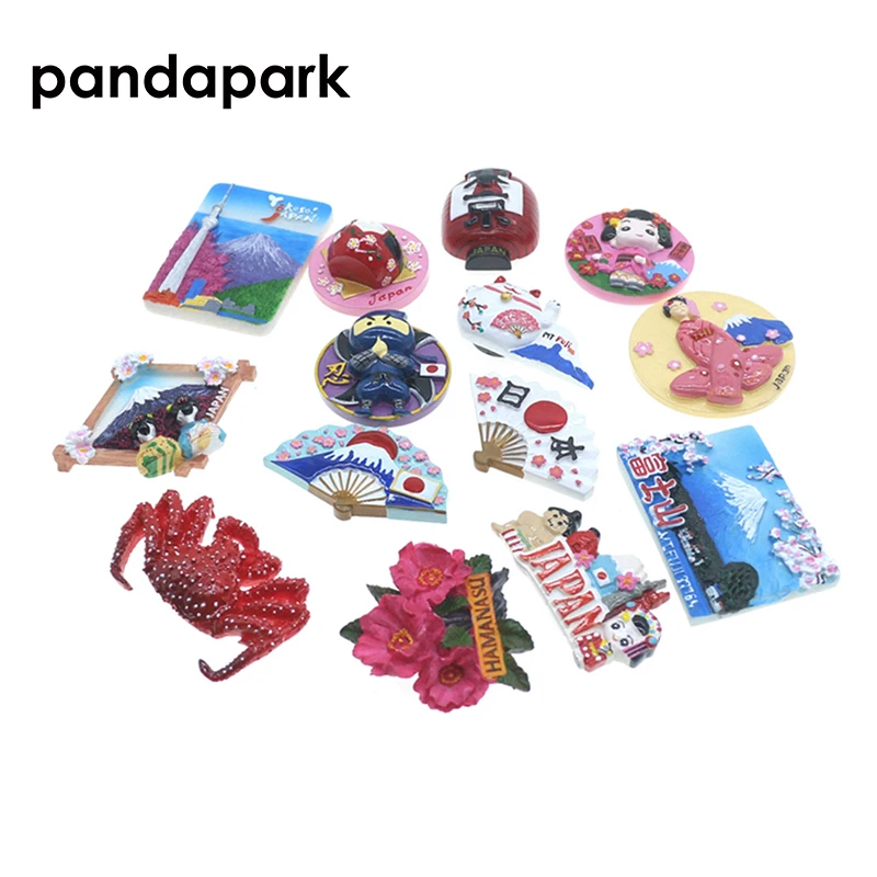 PANDAPARK 3D Смола японский магнит на холодильник сувенир ручной цветной город ориентир наклейка со зданием кухня украшение размещение сообщения