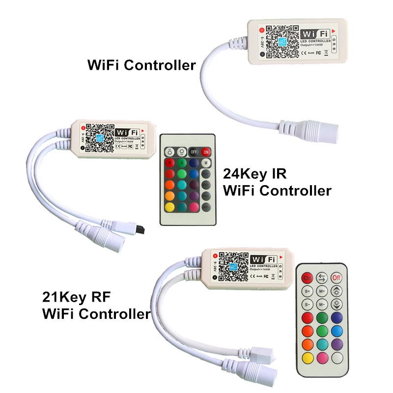 USB 5V 5050 RGB ТВ подсветка лампы с 24/21Key IR/RF удаленный контроллер Wi-Fi фоновая Светодиодная лента для ТВ экран дисплея компьютера