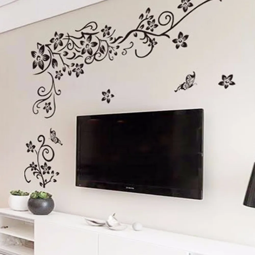 Лидер продаж DIY настенные наклейки украшение модный романтичный цветок на стену