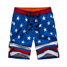 Летние шорты мужские спортивные пляжные шорты полосатые шорты с принтом флага анти-пот бермуды плавание серфинг бордшорты