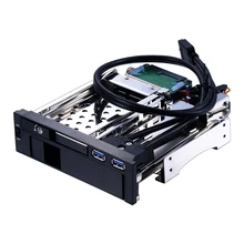 Uneatop ST7223UX 2,5+ 3,5 дюймов двойной отсек 2-Bay SATA HDD Rack корпус с черный/синий/серебристый/красный дверь