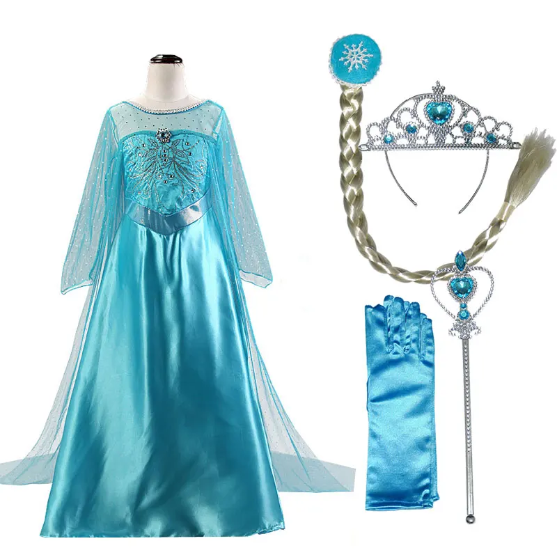

Baby Girls Elsa Dress For Girls Christmas Cosplay Costume Summer Dresses Princess Anna Elsa Dress For Birthday Party Vestidos