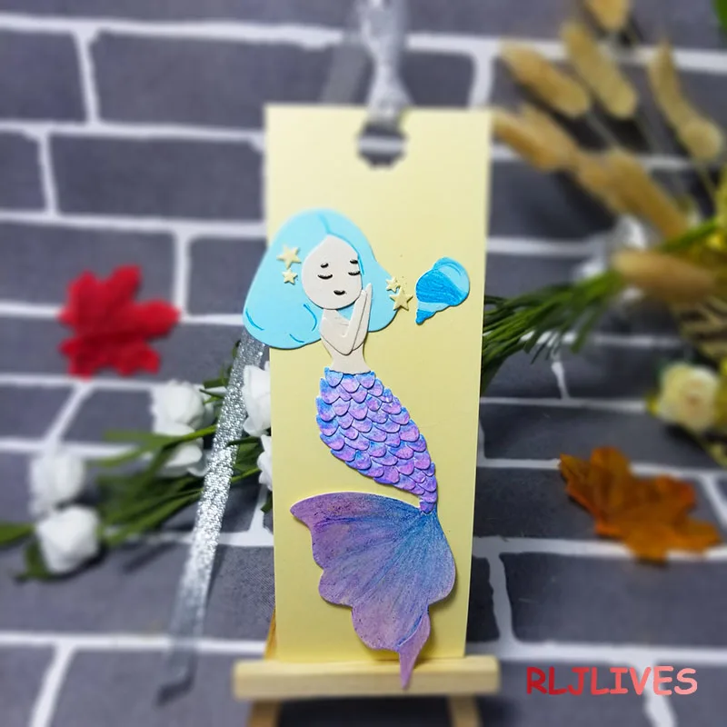 

Mermaid Metal Cutting Dies DIY Scrapbooking Card Stencil Paper Craft Handmade Album Handbook Decoration