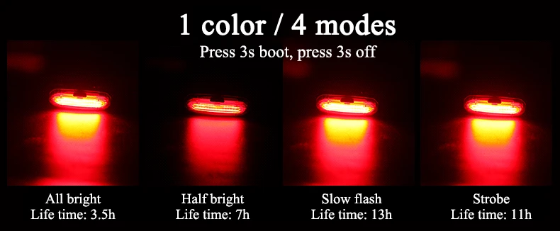 Flash Deal INBIKE Waterproof Bicycle Taillight Bike Light Bike Accessories bisiklet aksesuar Riding Rear light Led USB Chargeable MTB Bike 5