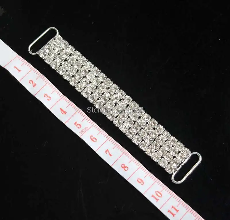 20 шт. 4 ряда металлическая цепочка со стразами|crystal rhinestone bikini connectors|bikini connectorsrhinestone