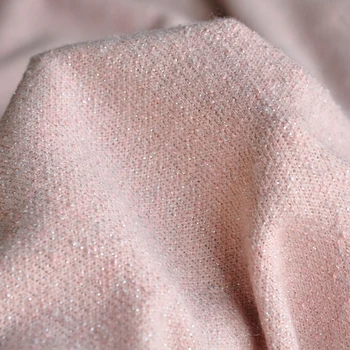 

Meat pink knitted with shining line fabric price for 1/2 meter 150cm