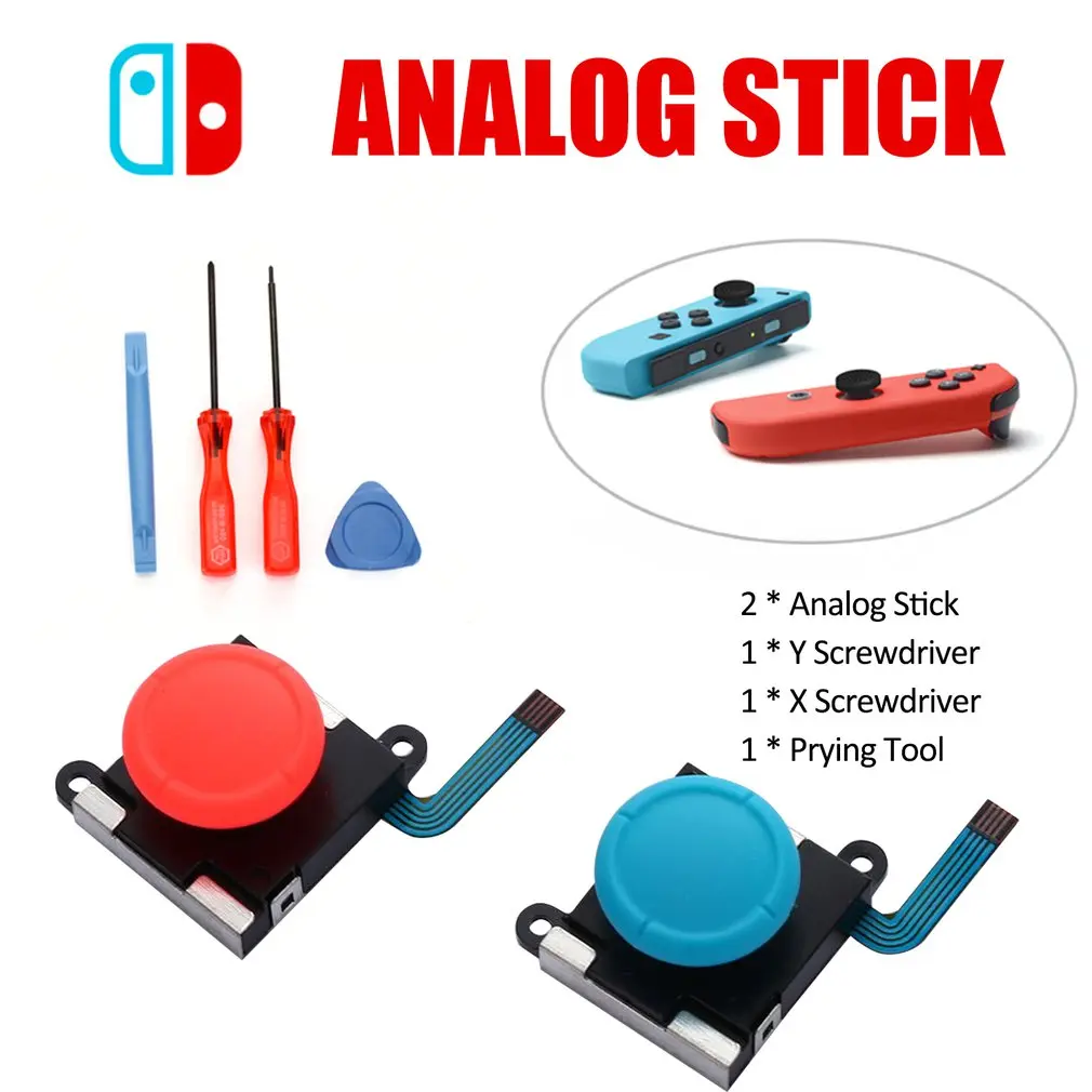 

3D Analog Gamepad Thumb Stick for Nintend Switch NS Joy Con Joystic Sensor Module Repair Tool for JoyCon Replacement