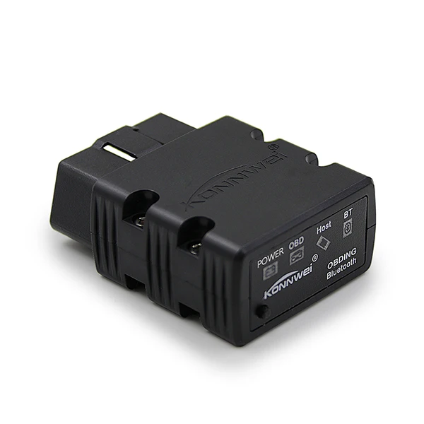 Konnwei KW902 ELM327 Bluetooth v1.5 PIC18F25K80 OBD2 Авто диагностический инструмент OBD-II Bluetooth сканер автомобиля Поддержка напряжения 12 в дизельное топливо - Цвет: black konnwei kw902