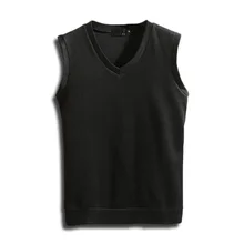 MUXNSARYU кашемировый классический жилет свитер мужские свитера без рукавов сплошной цвет v-образный вырез шерстяные пуловеры мужские свитера цвета Омбре