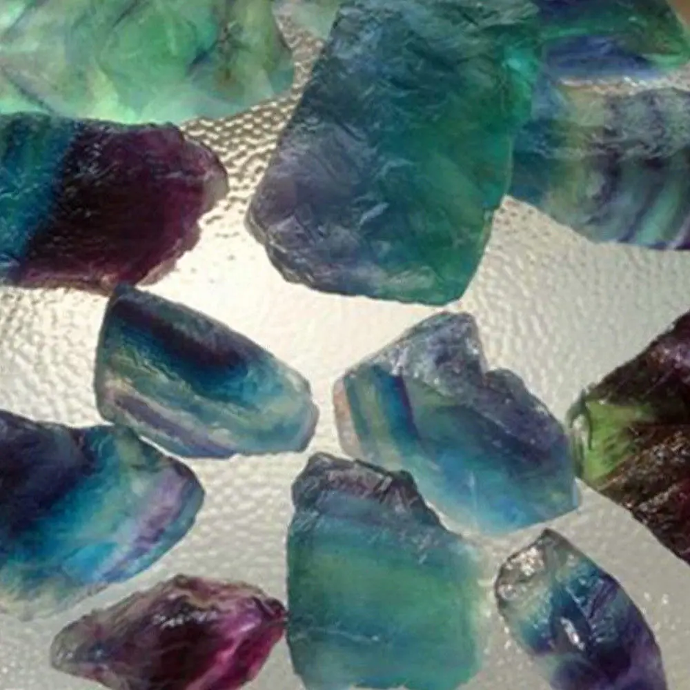 Природный Флюорит кварцевые камни грубой полированный камень образца материал для изготовления украшений