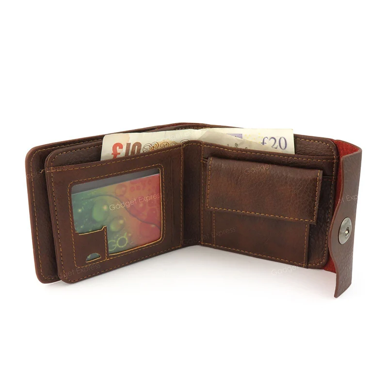 

2019 New Mens Father Luxury Casual Brown Black Soft High Quality Leather Business Gift Wallet Credit Card Holder Purse Brown