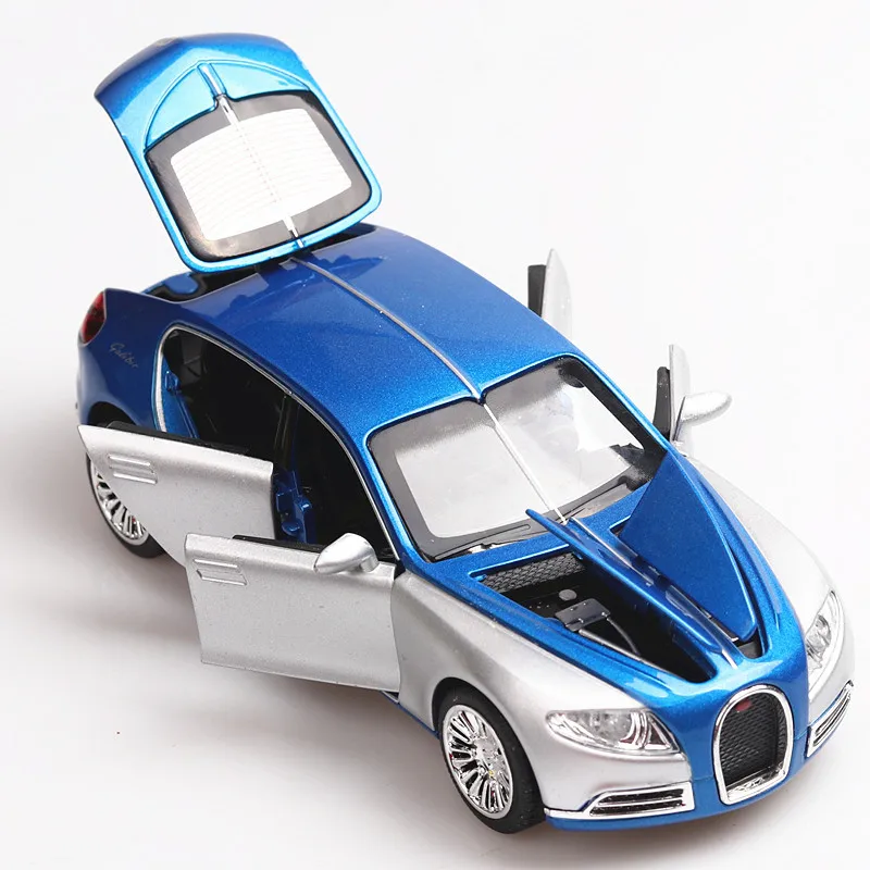 1/32 металлические модели автомобиля Bugatti Galibier 7-открытыми дверями(TY8917B) L = 14,5 см коллекционные модели автомобиля W/звук/свет