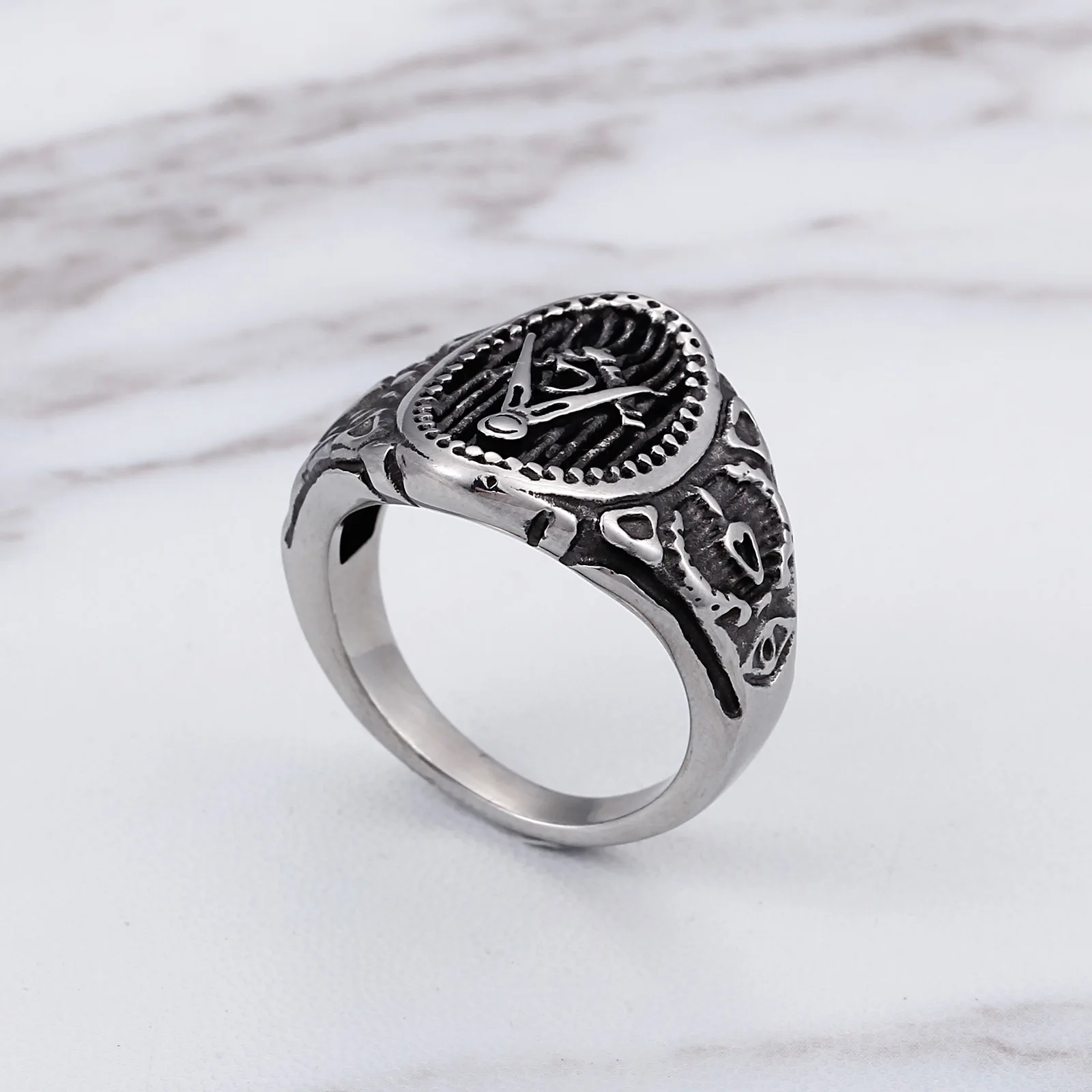 Очаровательные модные Freemasons Для мужчин 316L Титан Нержавеющая сталь Chic sivlery Цвет