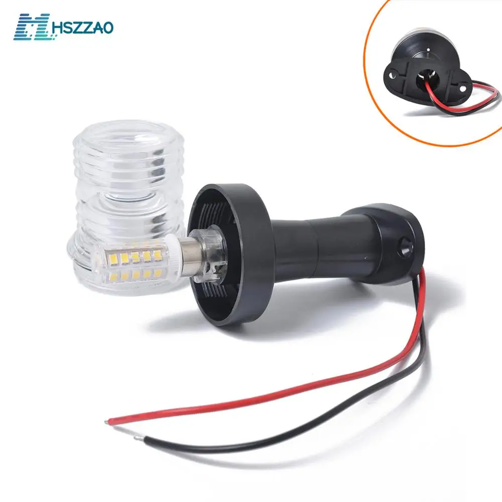 

12V DC LED Fixed Mount ALL-Round Navigation Marine Boat Yacht Stern Anchor LED Navigation Light All Round 360°White Light