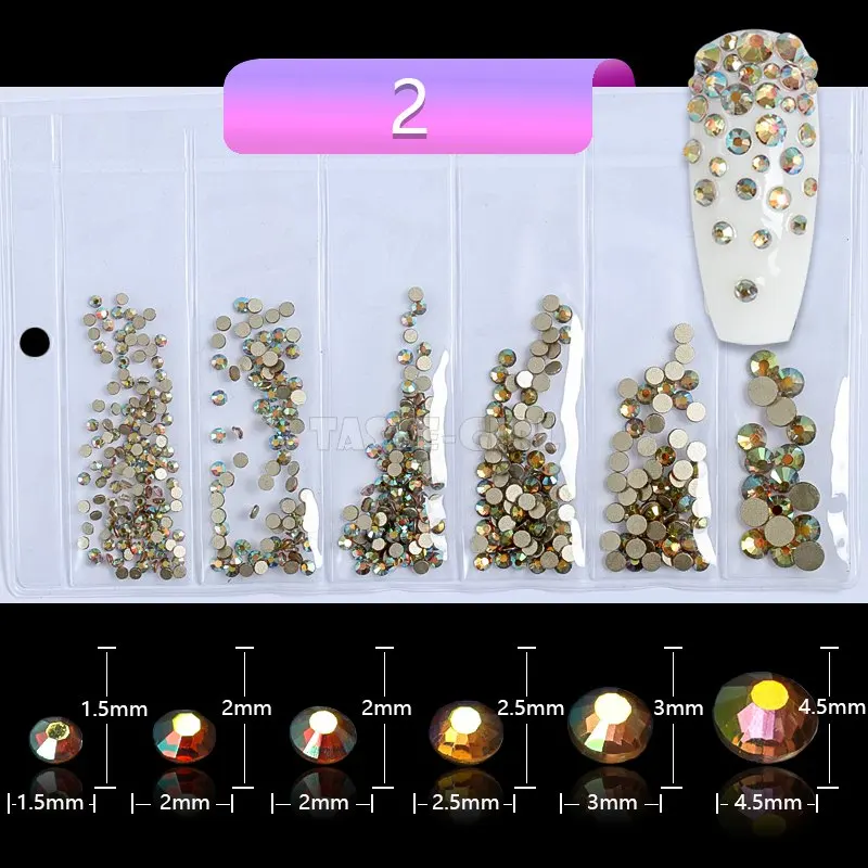 6 сетки/упаковка Блестки для ногтей Золото Flatback алмазы для ногтей Arylic дизайн ногтей горный хрусталь украшения для маникюра DIY JD