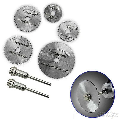 

7Pcs/Set HSS Circular Wood Cutting Saw Blade Disc Mandrels for Dremel Rotary Tool C90A New Drop ship qiang
