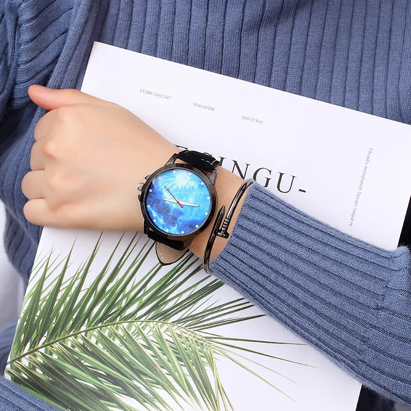 Горячая распродажа Женские часы-браслет женские кварцевые женские часы модные часы женские часы водонепроницаемые винтажные часы для девушек Звездные