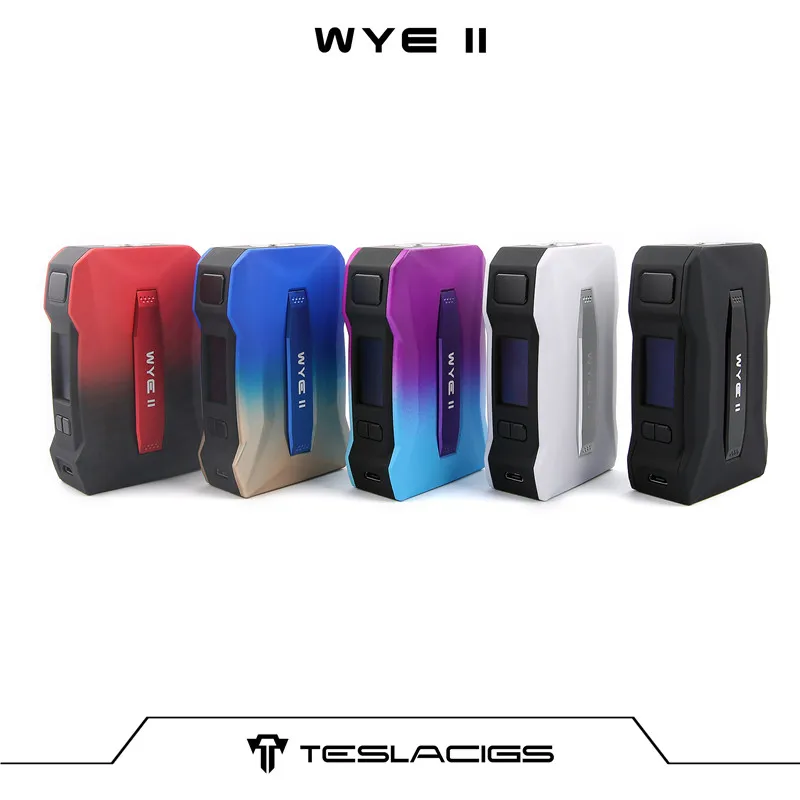 

E Cigarette Mod Original Tesla WYE 2 215W Vape Mods Support Dual 18650 Battery TC Box Mod For WYE II Vaporizer Kit PK WYE 200W