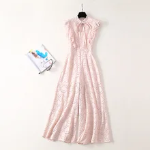 Европейская и американская Женская мода весна стиль выдалбливают черный грибок края широкие комбинезоны