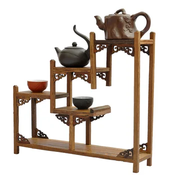

Ming and Qing furniture mahogany wenge small three-curio shelf Shelf antique jewelry swing frame factory direct