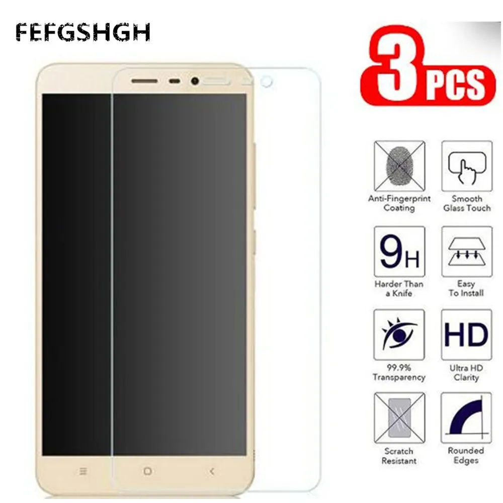 Закаленное стекло 3 шт./лот 2.5D для Xiaomi Redmi 3S 3X Защитное экрана Redmi3 Pro Prime защитная