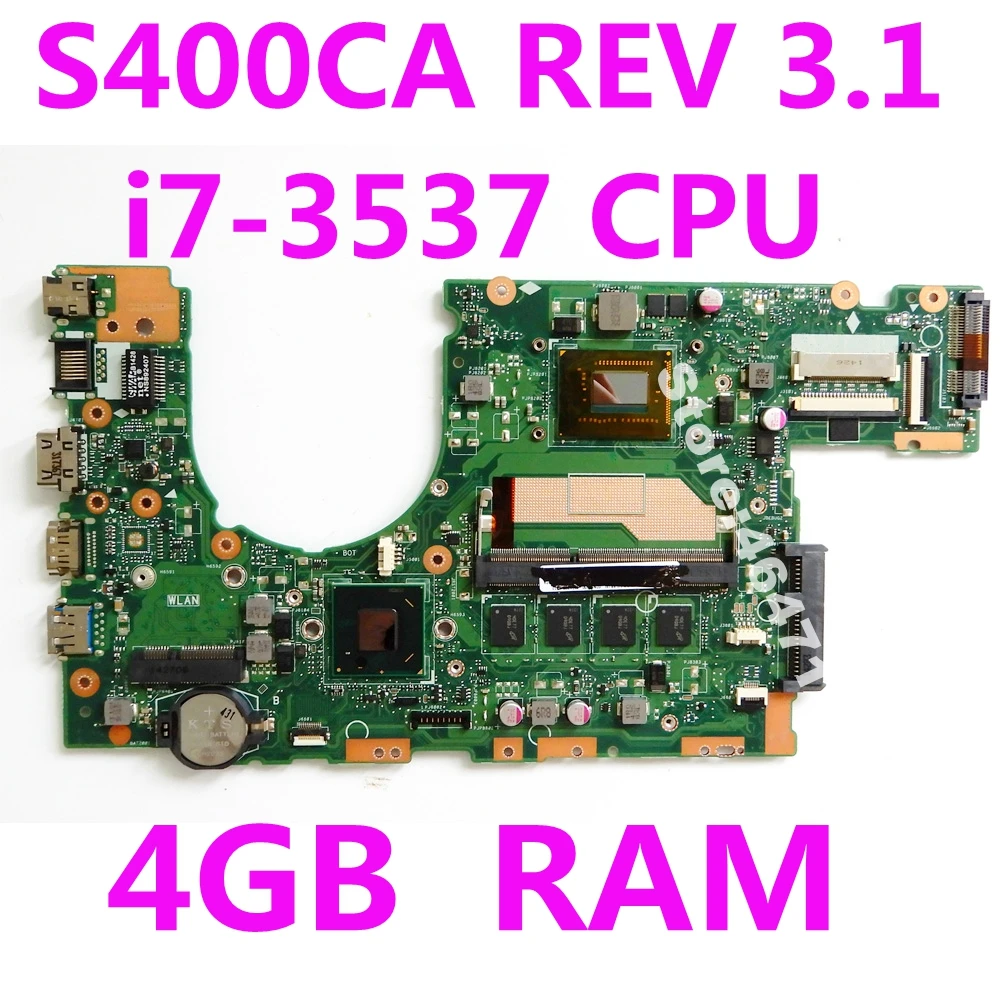 S400CA i7-3537 وحدة المعالجة المركزية 4G اللوحة REV3.1 ل ASUS S500CA S400C S400CA اللوحة المحمول S400CA اللوحة S400CA اللوحة