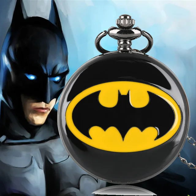 Marvel Supereroe Batman Pendente Con La Catena Orologio Da Tasca Regali Per Raga Marvel Supereroe Batman Pendente Con La Catena Orologio Da Tasca Regali Per Raga