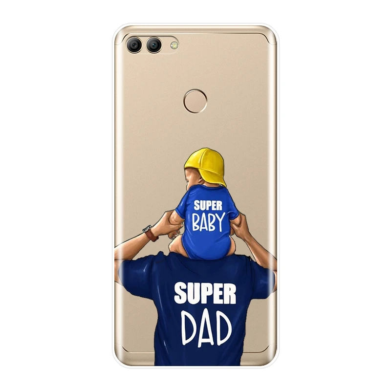 Мягкий чехол для Huawei Y5 Y6 Y7 Prime 2018 Y9 2019 Силиконовая задняя крышка мамы и дочки Y3 2017 II