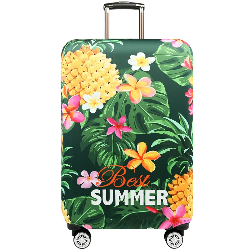 Эластичный Дорожный Чехол для багажа с цветами и листьями, защитный чехол для чемодана 18-32 дюймов, аксессуары для путешествий - Цвет: A